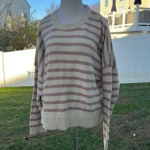 NWT Madewell crew neck sweater. Striped. Size 3X